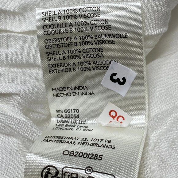 NEW ANTHROPOLOGIE Babydoll Swing Top – Size XS – Ivory Ruffle Smocked Shirt - Picture 7 of 7